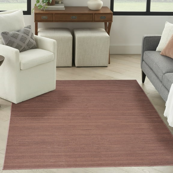 Nourison Washable Essentials Modern Mocha 5'3" x 7'3" Area Rug (5x7)