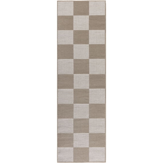 Nourison Washable Modern Jute 2'3" x 7'6" Natural Ivory Modern Indoor Non-Slip Flatweave Rug