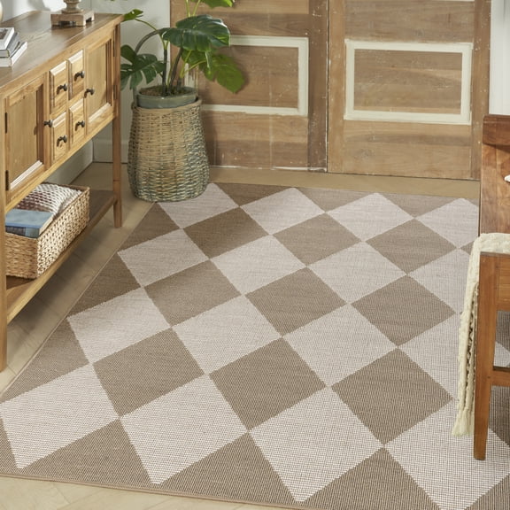 Nourison Washable Modern Jute Modern Natural Ivory 3'11" x 5'11" Area Rug (4x6)