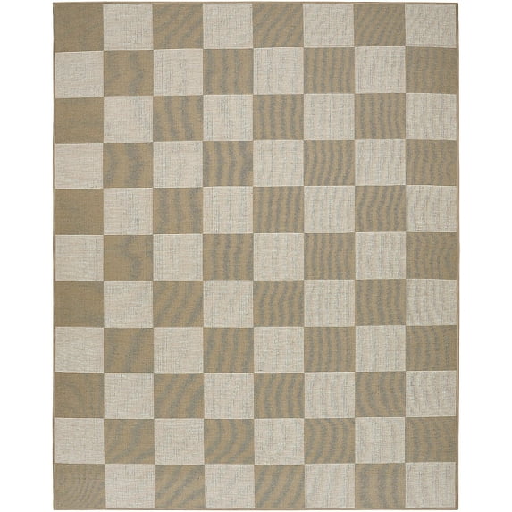 Nourison Washable Modern Jute Modern Natural Ivory 5'3" x 7'3" Area Rug (5x7)