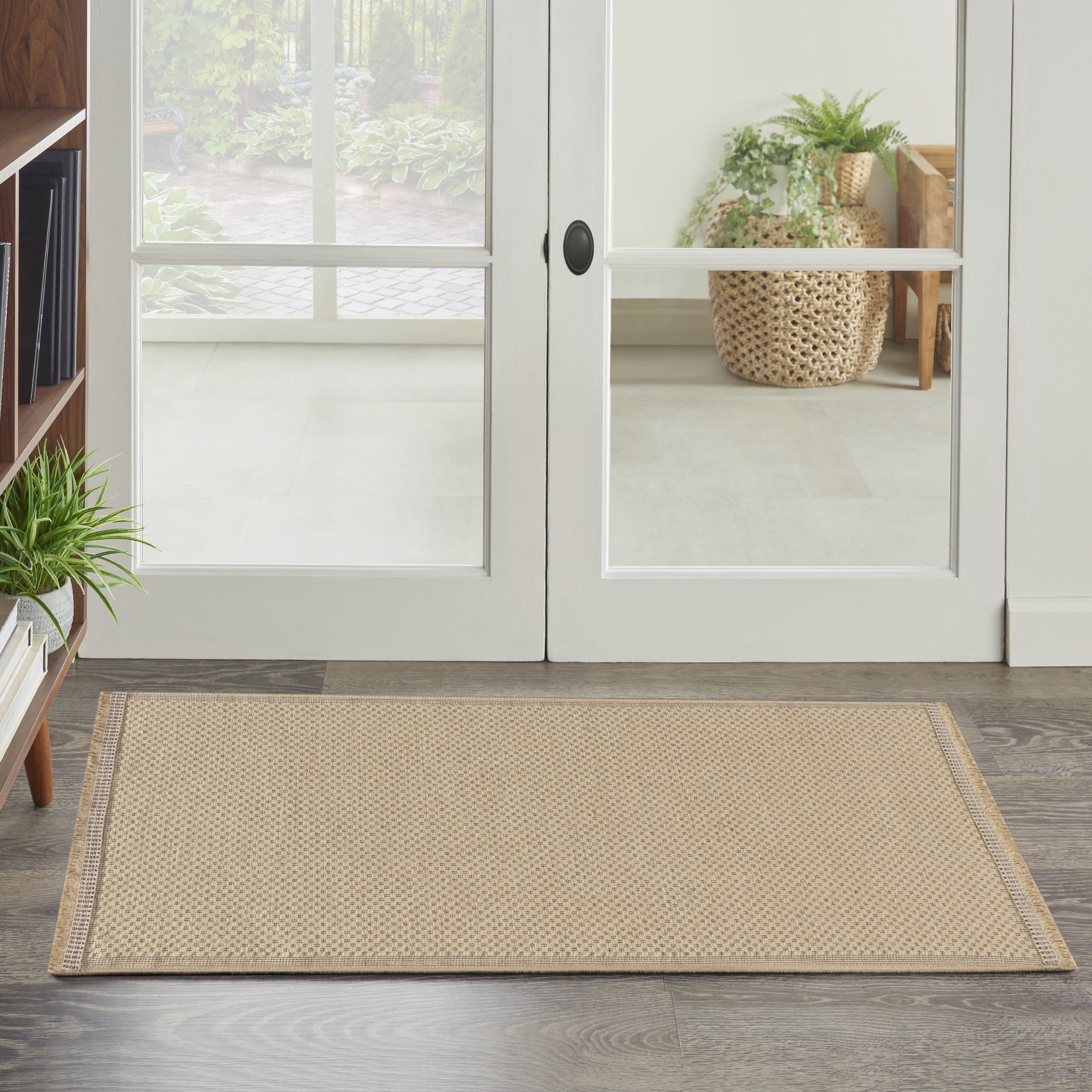 Nourison Washable Organic Solid Natural 2' x 4' Area Rug (2x4)