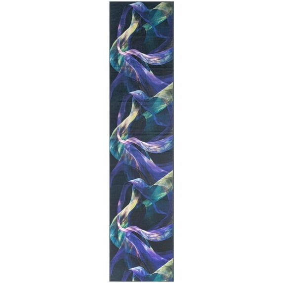 Nourison Nourison Washables 2'2" x 10' Blue Multicolor Modern Indoor Rug