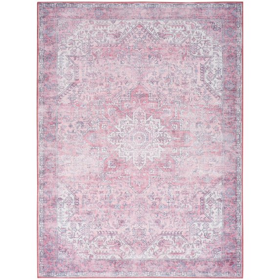 Nourison Nourison Washables 4' x 6' Pink Vintage Indoor Rug
