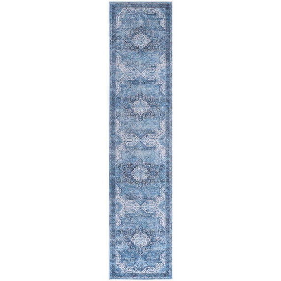 Nourison Nourison Washables 2'2" x 8' Blue Vintage Indoor Rug