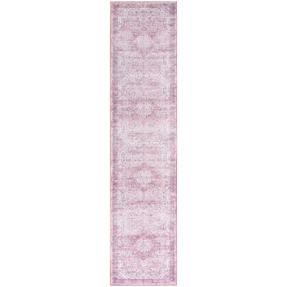 Nourison Nourison Washables 2'2" x 8' Pink Vintage Indoor Rug