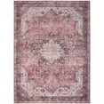 thumbnail image 1 of Nourison Washables Vintage Non-Slip Indoor Rug Red 6' x 9', 1 of 10