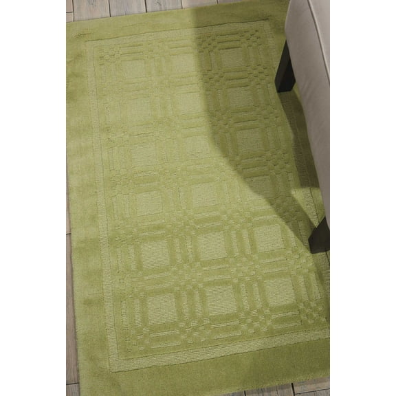 Nourison Westport Solid Geometric Lime 2'6" x 4' Area Rug, (3' x 5')