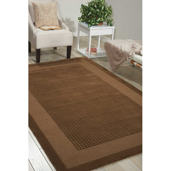 Nourison Westport Solid Mocha 2'6" x 4' Area Rug, (3x4)