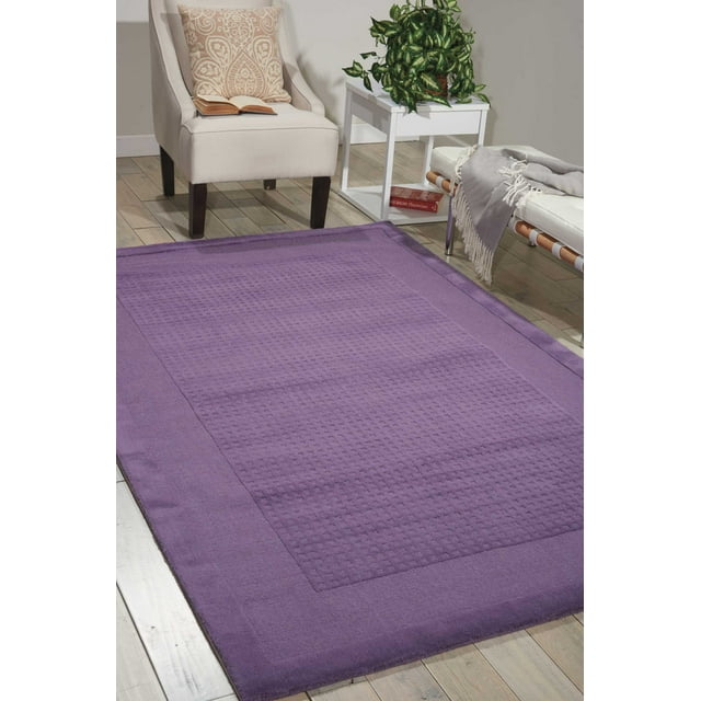 Nourison Westport Solid Purple 3'6" x 5'6" Area Rug, (4x6)