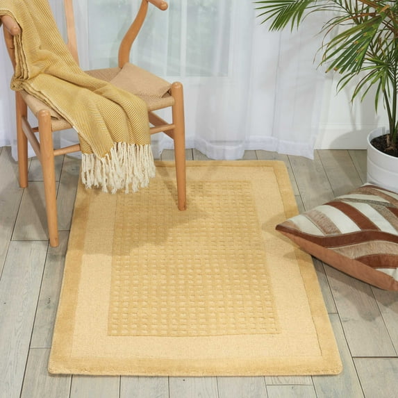 Nourison Westport Solid Sand 2'6" x 4' Area Rug, (3x4)