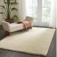 thumbnail image 1 of Nourison Malibu Shag 5'3" x 7'3" Cream Plush Indoor Rug, 1 of 7