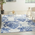 thumbnail image 1 of Nourison Whimsicle Bohemian Floral Ivory Navy 4' x 6' Area Rug, (4' x 6'), 1 of 9