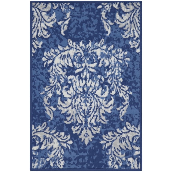 Nourison Whimsicle WHS11 Indoor only Area Rug - Navy Ivory 2' x 3'