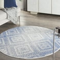 thumbnail image 1 of Nourison Whimsicle Boho Farmhouse Ivory Blue 5' x round Area Rug, (5' Round), 1 of 9