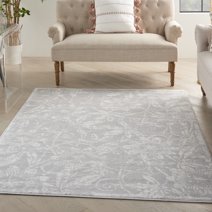 Eclectic Essentials Gray Bohemian Botanical Area Rug - Walmart.com
