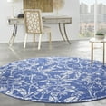 thumbnail image 1 of Nourison Whimsicle Botanical Bohemian Navy 8' x round Area Rug, (8' Round), 1 of 9