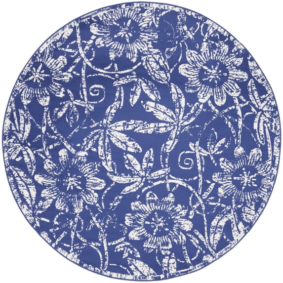 Nourison Whimsicle WHS05 Indoor only Area Rug - Navy 8' x round
