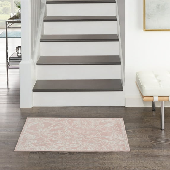 Nourison Whimsicle Botanical Bohemian Pink 2' x 3' Area Rug, (2' x 3')