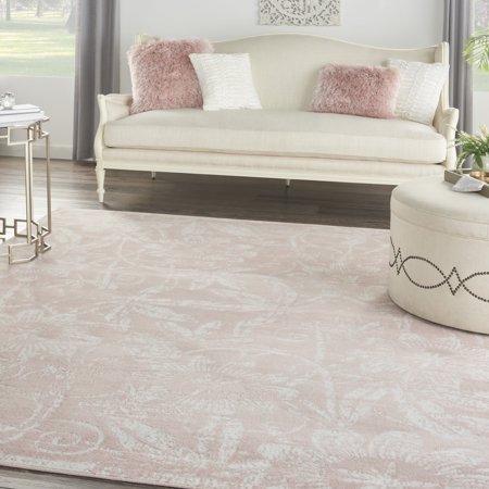Nourison Whimsicle Botanical Bohemian Pink 7' x 10' Area Rug, (7' x 10')