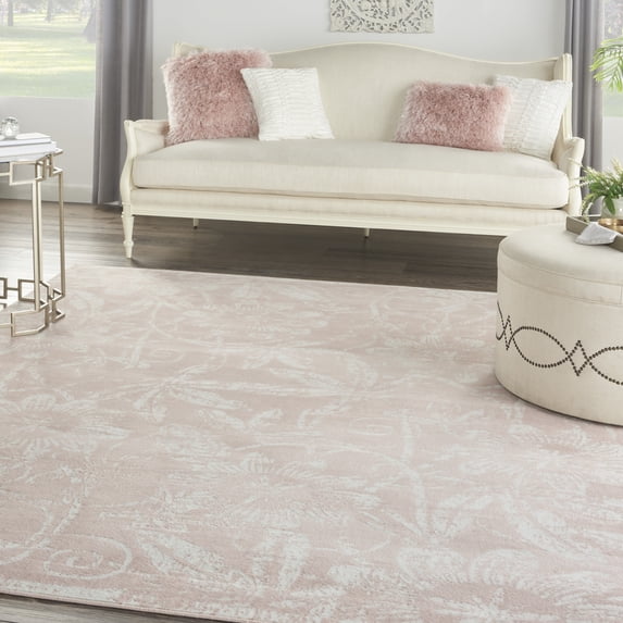 Nourison Whimsicle Botanical Bohemian Pink 8'4" x 11'6" Area Rug, (8' x 12')
