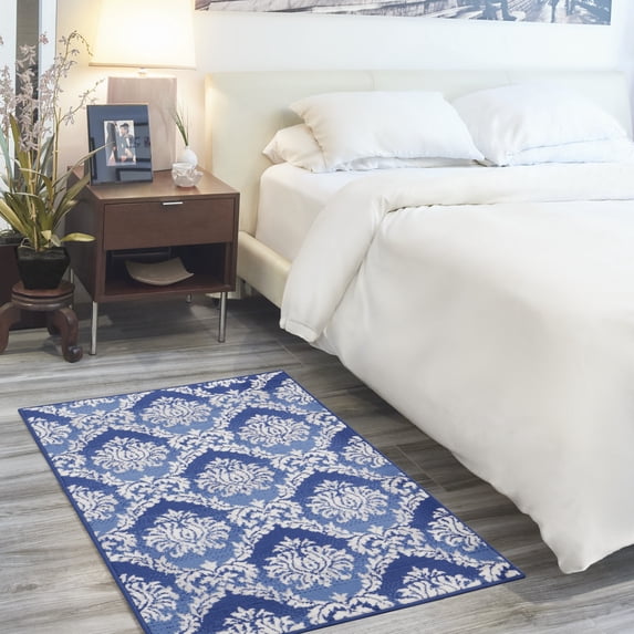 Nourison Whimsicle Botanical Farmhouse Blue 3' x 5' Area Rug, (3'x 5')