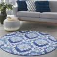 thumbnail image 1 of Nourison Whimsicle Botanical Farmhouse Blue 5' x round Area Rug, (5' Round), 1 of 9