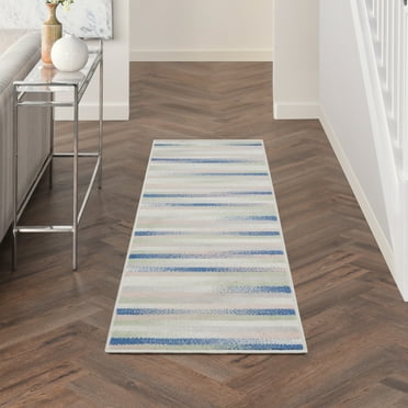 Nourison Whimsicle Eclectic Modern Ivory Multicolor 2' x 8' Area Rug, (8' Runner)