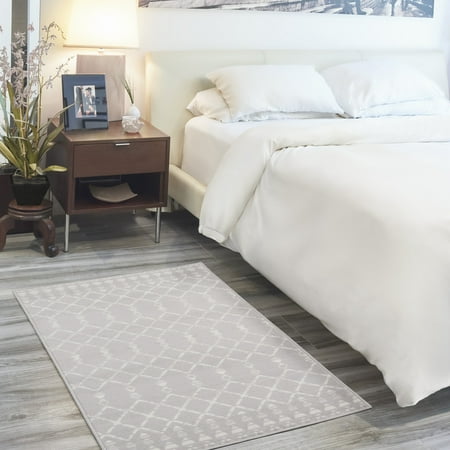 Nourison Whimsicle Modern Bohemian Grey 3' x 5' Area Rug, (3'x 5')