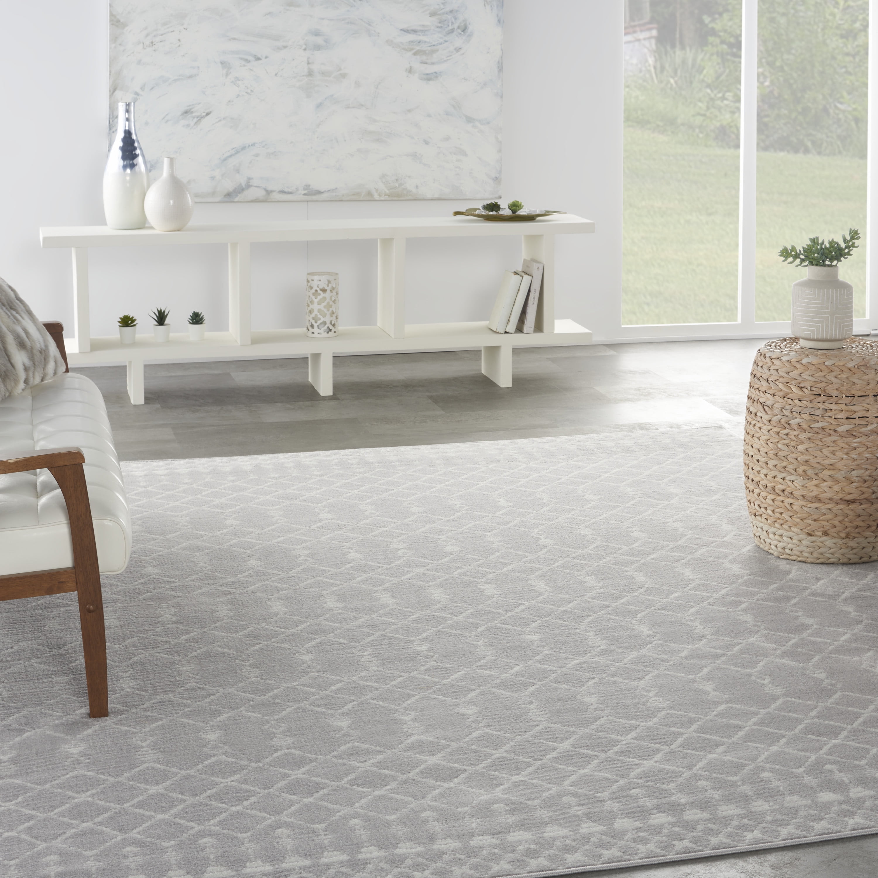 Modern Whimsy Area Rug Nourison Whimsicle Modern Bohemian Grey 8'4