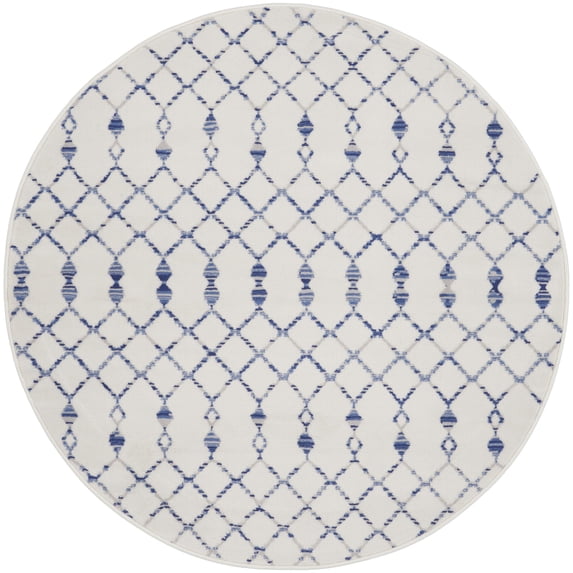 Nourison Whimsicle Modern Bohemian Ivory 5' x round Area Rug, (5' Round)