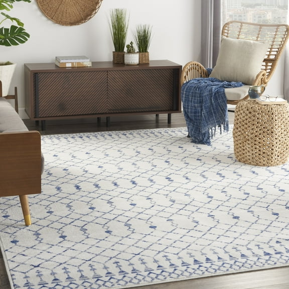 Nourison Whimsicle Modern Bohemian Ivory 8' x 10' Area Rug, (8' x 10')