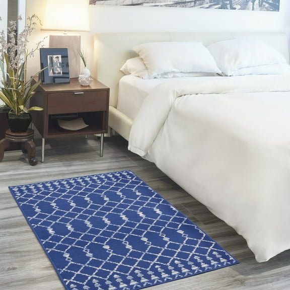 Nourison Whimsicle Modern Bohemian Navy 3' x 5' Area Rug, (3'x 5')