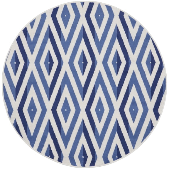 Nourison Whimsicle WHS04 Indoor only Area Rug - Ivory Blue 5' x round