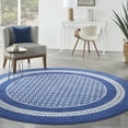 thumbnail image 1 of Nourison Whimsicle Modern Moroccan Navy 8' x round Area Rug, (8' Round), 1 of 9