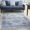 thumbnail image 1 of Nourison Whimsicle Rustic Farmhouse Ivory Navy 4' x 6' Area Rug, (4' x 6'), 1 of 9