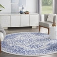 thumbnail image 1 of Nourison Whimsicle Rustic Farmhouse Ivory Navy 8' x round Area Rug, (8' Round), 1 of 9