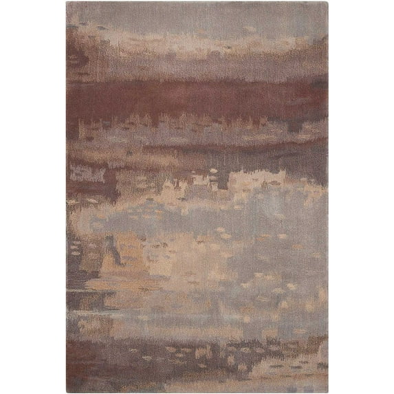 Nourison Wool Pile 3' X 5' Rectangle Area Rugs In Slate Finish 099446557322