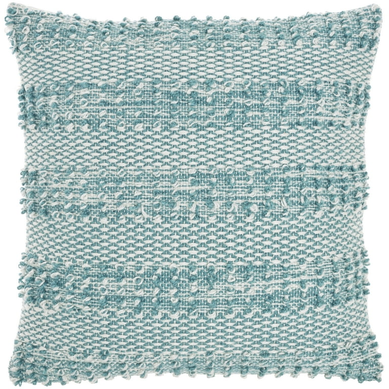 Coussin d'extérieur, imprimé turquoise, 18 x 18