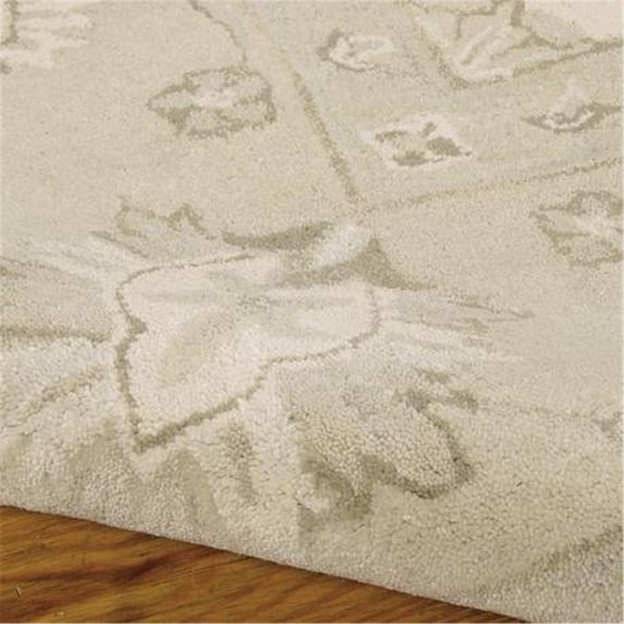 Nourison Zephyr Area Rug 7'6" x 9'6" Synthetic, Viscose Border 8' x 10' Indoor Ivory