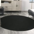 thumbnail image 1 of Noursion Essentials Solid Contemporary Black 6' x Round Area Rug, (6' Round), 1 of 10