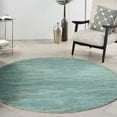 thumbnail image 1 of Noursion Essentials Solid Contemporary Blue Green 6' x Round Area Rug, (6' Round), 1 of 10