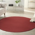 thumbnail image 1 of Noursion Essentials Solid Contemporary Brick Red 6' x Round Area Rug, (6' Round), 1 of 10