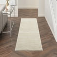 thumbnail image 1 of Noursion Essentials Solid Contemporary Ivory Beige 2' x 6' Area Rug, (6' Runner), 1 of 9