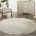 thumbnail image 1 of Noursion Essentials Solid Contemporary Ivory Beige 6' x Round Area Rug, (6' Round), 1 of 10