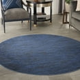 thumbnail image 1 of Noursion Essentials Solid Contemporary Midnight Blue 6' x Round Area Rug, (6' Round), 1 of 10