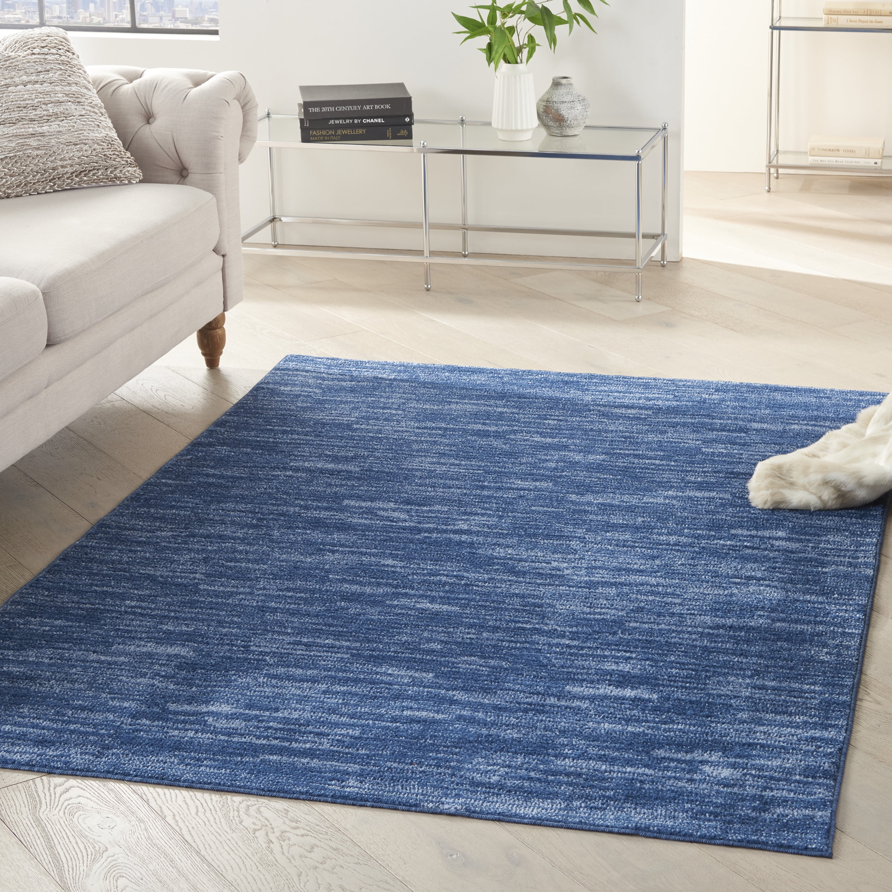 15 Beautiful Rugs That Go With Blue Couches - Décor Aid
