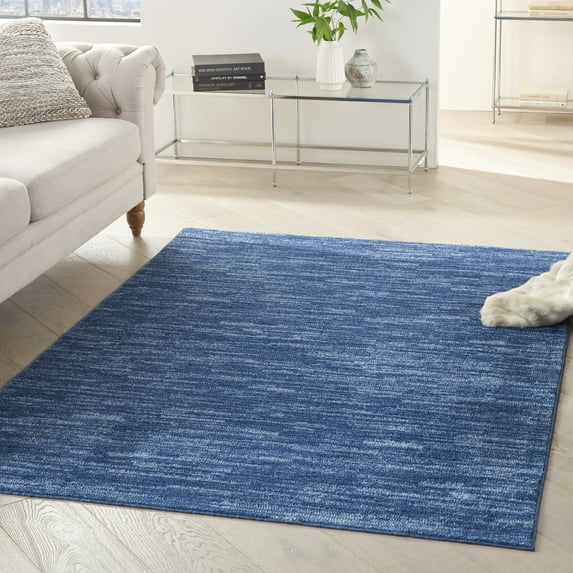 Noursion Essentials Solid Contemporary Navy Blue 5' x 7' Area Rug, (5' x 7')