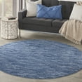 thumbnail image 1 of Noursion Essentials Solid Contemporary Navy Blue 6' x Round Area Rug, (6' Round), 1 of 10