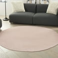 thumbnail image 1 of Noursion Essentials Solid Contemporary Pink 6' x Round Area Rug, (6' Round), 1 of 10