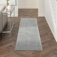 thumbnail image 1 of Noursion Essentials Solid Contemporary Silver Grey 2' x 6' Area Rug, (6' Runner), 1 of 11